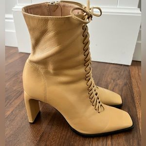 Zara Lace-up Boot Sz 38 Eu Sz 7.5 US